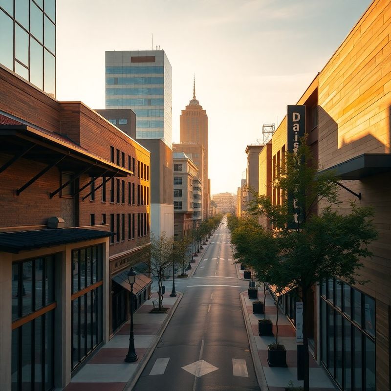 Street-level view of the Design District neighborhood around Maple Avenue